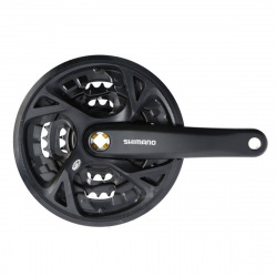 SHIMANO kľuky Acera M371 175mm 44/32/22z. 9-k. čierny s krytom na štvorhran