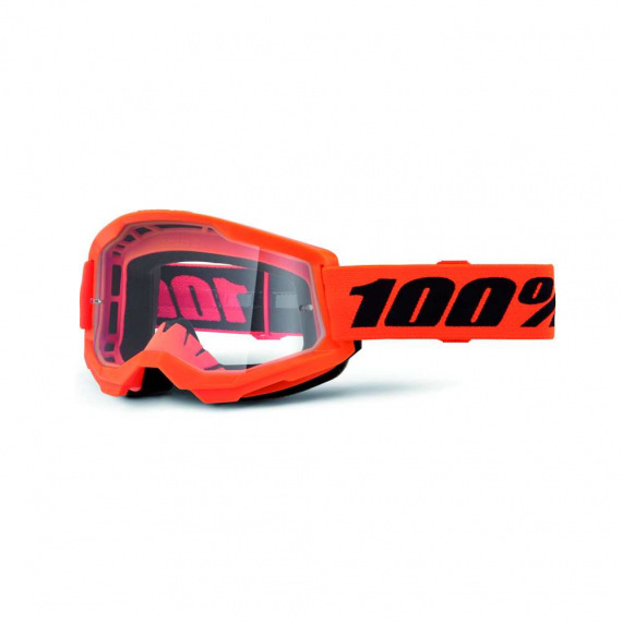 100% detské okuliare Strata MX MTB Orange - číre sklá