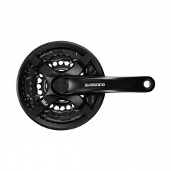 SHIMANO kľuky FC-TY501 170mm 48/38/28z. 6/7/8-k. čierny s krytom