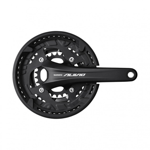 SHIMANO kľuky Alivio FC-T4060 175mm 44/32/22z. 9-k. čierny s krytom dvojdielny bez ložiska