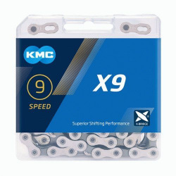 KMC reťaz X-9 strieborno-šedá 9kolo