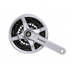 SHIMANO kľuky FC-TY501 170mm 42/34/24z. 6/7/8-k. strieb. s krytom na štvorhran