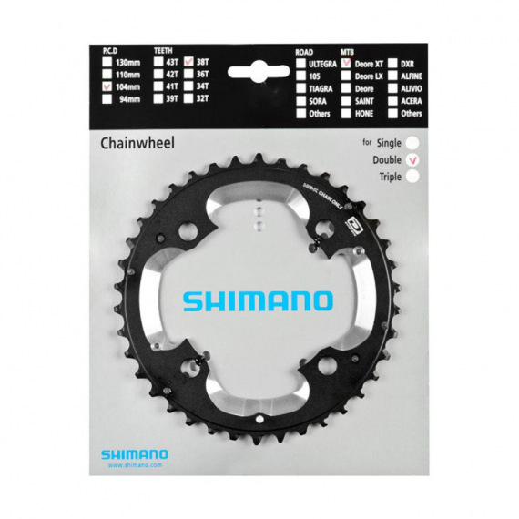 SHIMANO Prevodnik 38z. M785 XT 38/26z. čierny 104mm