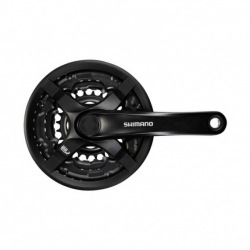 SHIMANO kľuky FC-TY501 170mm 42/34/24z. 6/7/8-k. čierny s krytom na štvorhran